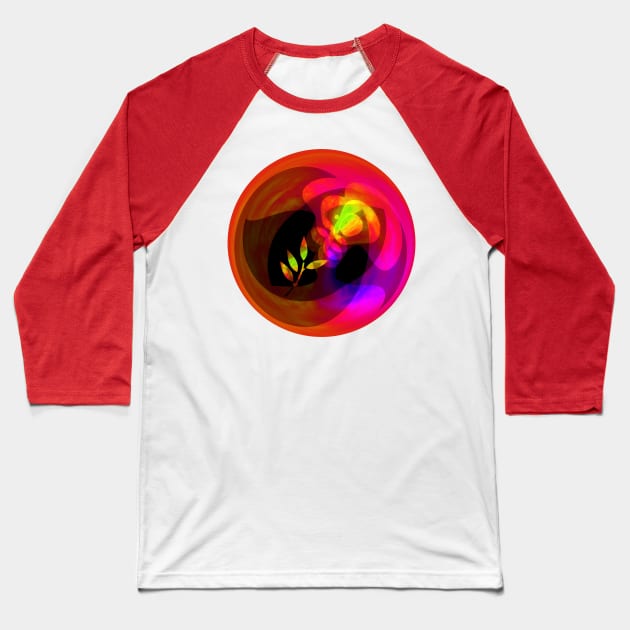Circle with Leaves Baseball T-Shirt by Gingezel